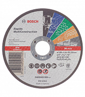 Круг отрезной 125 x 1,6 x 22 Multi Construction 1шт / 25 BOSCH 2 608 602 383