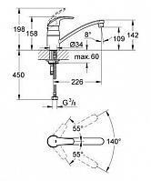 Смеситель "EUROSMART" для мойки Grohe 33 281 001