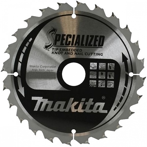 Диск пильный по дереву с гвоздями (210x30 z24) тонкий Makita B-31354