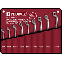 Набор ключей гаечных накидных THORVIK ARC 6-24мм 9пр W2S9TB сумка 052624
