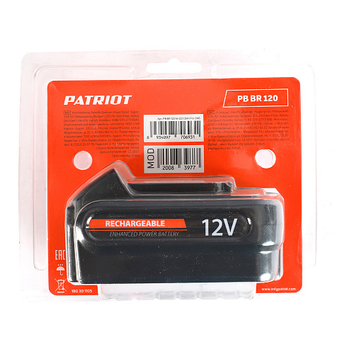 Аккумулятор Patriot Ni-cd  PB BR 120 Ni-cd 1,5Ah Pro 180301105