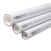Труба Valtec PP-FIBER ф 20х3,4мм армированная стекловолокном белая, PN25 VTp.700.FB25.20