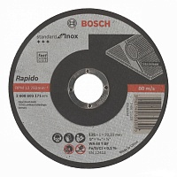 Отрезной круг Standard for Inox - Rapido 125х1 мм по нержавейке прямой BOSCH 2 608 603 171