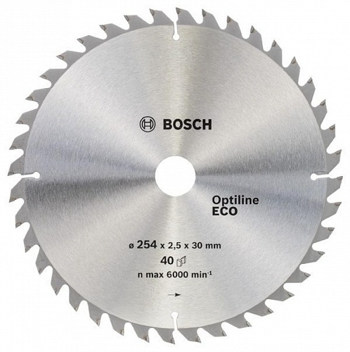 Диск пильный по дереву (254x30 z40) Optiline Wood Eco BOSCH 2.608.641.795