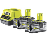 Набор 2 аккумулятора Ryobi 5,0 Ач+з/у RC18120 5133003364