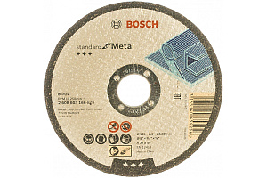 Круг отрезной Bosch ф125х2,5х22 д/мет Standard for Inox1шт/25 2 608 603 166