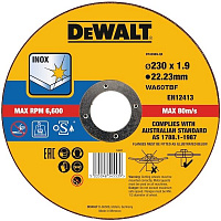 Круг отрезной DeWalt ф230х1,9х22 для металла 1/25 DT43909-QZ