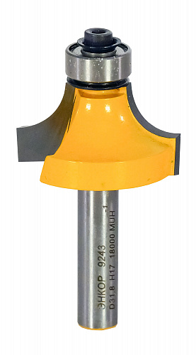 Фреза кромочная калевочная (D31,8 x 17 мм R9,5 мм хвостовик 8 мм) Энкор 9243 Фреза кромочная калевочная (D31,8 x 17 мм R9,5 мм хвостовик 8 мм) Энкор 9243