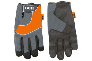 Перчатки кожа синтетическая и эласт.ткань NEO Tools 97-605