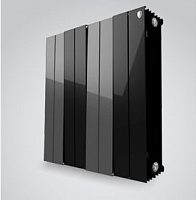Биметаллический радиатор PianoForte 500/100  8 секций чёрный 1054873