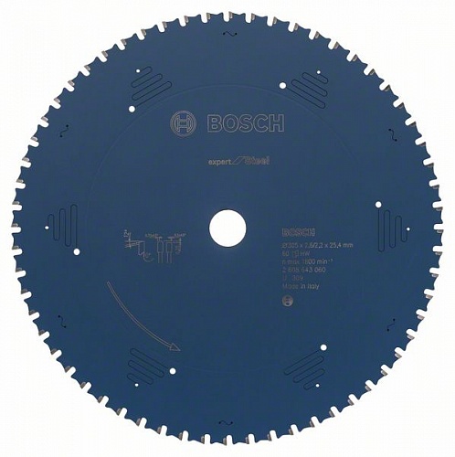 Диск пильный по металлу (305x25,4 z60) BOSCH 2.608.643.060 Диск пильный по металлу (305x25,4 z60) BOSCH 2.608.643.060