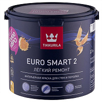Краска интерьерная Tikkurila EURO SMART 2 VVА глянцевая/матовая 2.7л 700001103