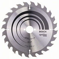 Диск пильный по дереву (230x30 z24) BOSCH Optiline Wood 2.608.640.627