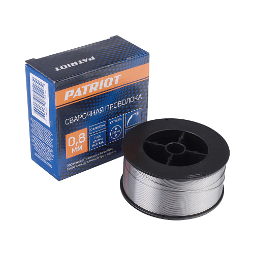 Проволока с флюсом Patriot 0.8мм, 1кг 605002208 Проволока с флюсом Patriot 0.8мм, 1кг 605002208