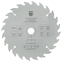 Диск пильный BERGER Б/Р ф185x20/16x24z 2.6/1.8мм ATB 10° ат BG1640