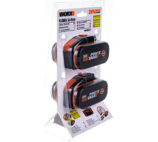 Комплект из 2 аккумуляторов Worx 2* 20 В 4,0 Ач WA 3553,2