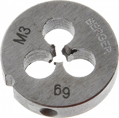 Плашка метрическая М3х0,5 мм BERGER BG1001