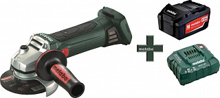 УШМ аккумуляторная Metabo 125мм W 18  LTX 125 Quick 1х4,0 Ач + ЗУ T03330