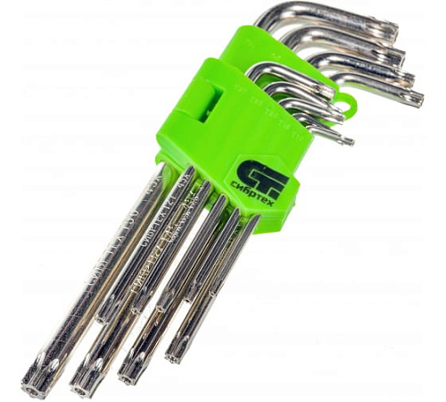 Набор ключей 9шт TORX Сибртех 12322 Набор ключей 9шт TORX Сибртех 12322