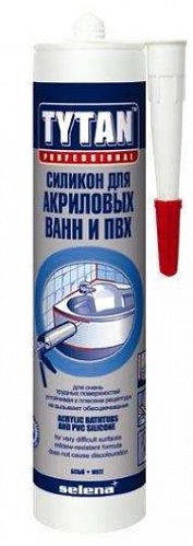 Герметик силикон д/акрил ванн белый 310 мл Герметик силикон д/акрил ванн белый 310 мл