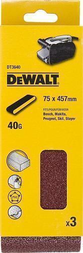 Шлифлента 75х457 k40 3 шт DeWalt DT3640 Шлифлента 75х457 k40 3 шт DeWalt DT3640