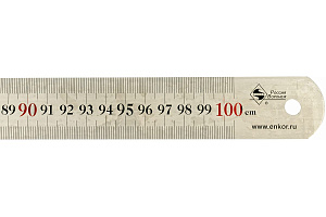 Линейка металлическая 1000мм матовая Энкор 6726