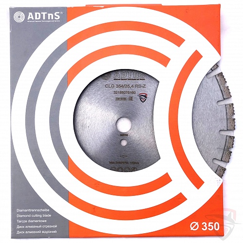 Алмазный диск отрезной по бетону сегментный AD T nS 1A1RSS/C1-W 350x3.2/2.2x25.4-11.5-21 CLG 354/25.4 RS-Z 32185075160