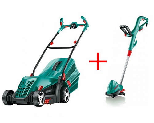 Газонокосилка электрическая BOSCH ROTAK 37 + Триммер BOSCH ART 26 COMBITRIM Газонокосилка электрическая BOSCH ROTAK 37 + Триммер BOSCH ART 26 COMBITRIM