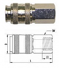 Разъем быстросъемный UNI с резьбой В 1/4" UNI-A1 GAV 10021