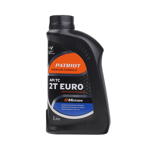 Масло для 2-х тактных двигателей Patriot G-Motion 2T EURO 1л 850030200 Масло для 2-х тактных двигателей Patriot G-Motion 2T EURO 1л 850030200