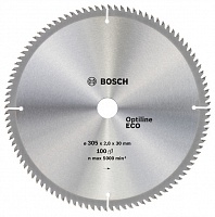 Диск пильный по дереву (305x30 z100) BOSCH Optiline Wood Eco  2.608.641.797