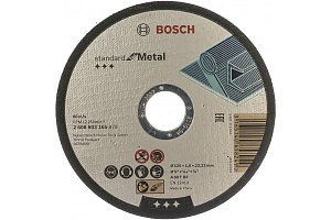 Круг отрезной Bosch Standart по металлу 125х6 прям, 2 608 603 165