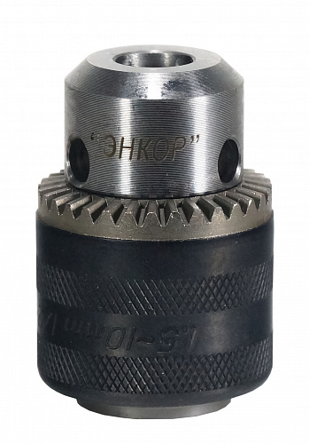Патрон сверлильный зубчатовенцовый (ЗВП), зажимаемый диаметр 1,5-10 мм, посадка - резьба 1/2"- 20 UNFЭнкор 23514