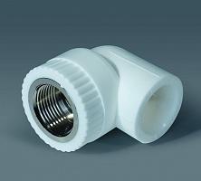 Уголок комбинированный PPR ф 32мм x 1" ВР (10/40) белый Уголок комбинированный PPR ф 32мм x 1" ВР (10/40) белый