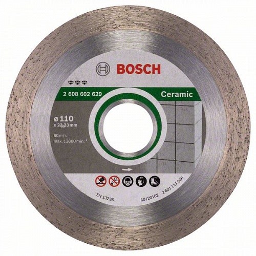 Круг алмазный 110х22мм керамика Bf Ceramic BOSCH 2.608.602.629