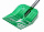 Лопата для снега "Поликарбонат" зеленая, алюминиевый черенок