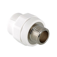 Муфта комбинированная Valtec PPR НР 25 мм х 3/4" бел.(10/200) VTp.701.0.02505