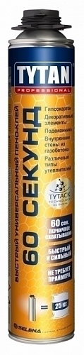 Пено-клей TYTAN 750мл проф 60 сек 26296