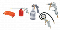 Набор пневмоинструмента Fubag 5 предметов краскораспылитель с нижним бачком 120102