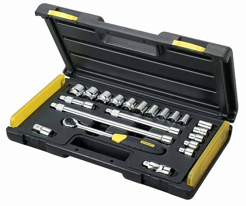 Набор головок торцевых 3/8" 21 предмет STANLEY 2-85-583 Набор головок торцевых 3/8" 21 предмет STANLEY 2-85-583
