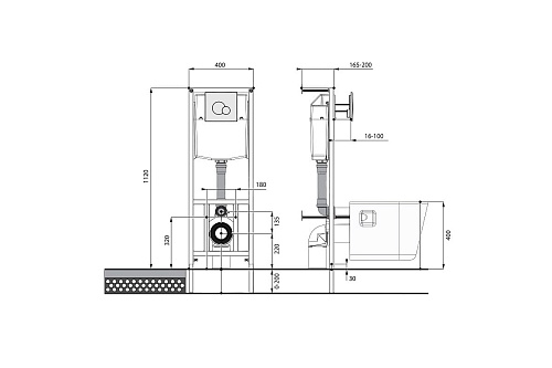 Инсталляция 5в1 Santek  "Нео" хром. клавиша 1WH501572