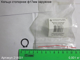 Кольцо стопорное ф 17мм наружн.ДУЭ-750