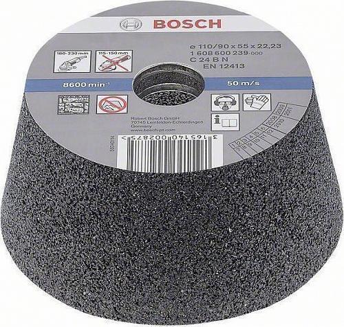 Круг шлифовальный ф110х55 к24 чашечный для камня BOSCH 1 608 600 239