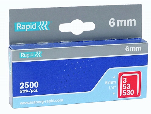 Скобы для степлера 53/ 6 2,5М Rapid 11856225 Скобы для степлера 53/ 6 2,5М Rapid 11856225