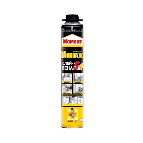 Пено-клей Henkel 750мл профессиональный МОНТАЖ 5в1 1203118 Пено-клей Henkel 750мл профессиональный МОНТАЖ 5в1 1203118