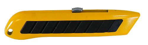 Нож со сменным лезвием трапеция металлический корпус Энкор