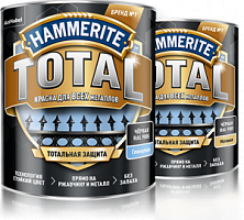 Краска HAMMERITE TOTAL вод RAL9005 матовая Чёрная 0.75л 416754