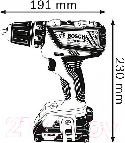 Аккумуляторная дрель-шуруповёрт Bosch GSR 18-2-LI Plus + ящик Toolbox Pro (BOSCH 0.615.990.L29 )