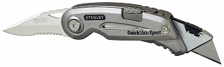 Нож со сменным лезвием трапеция + спортивное QickSlide Sport Knife STANLEY 0-10-813