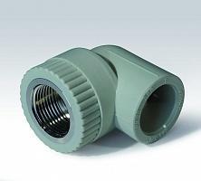 Уголок комбинированный PPR ф 25мм x 3/4" ВР (25/100) серый Уголок комбинированный PPR ф 25мм x 3/4" ВР (25/100) серый